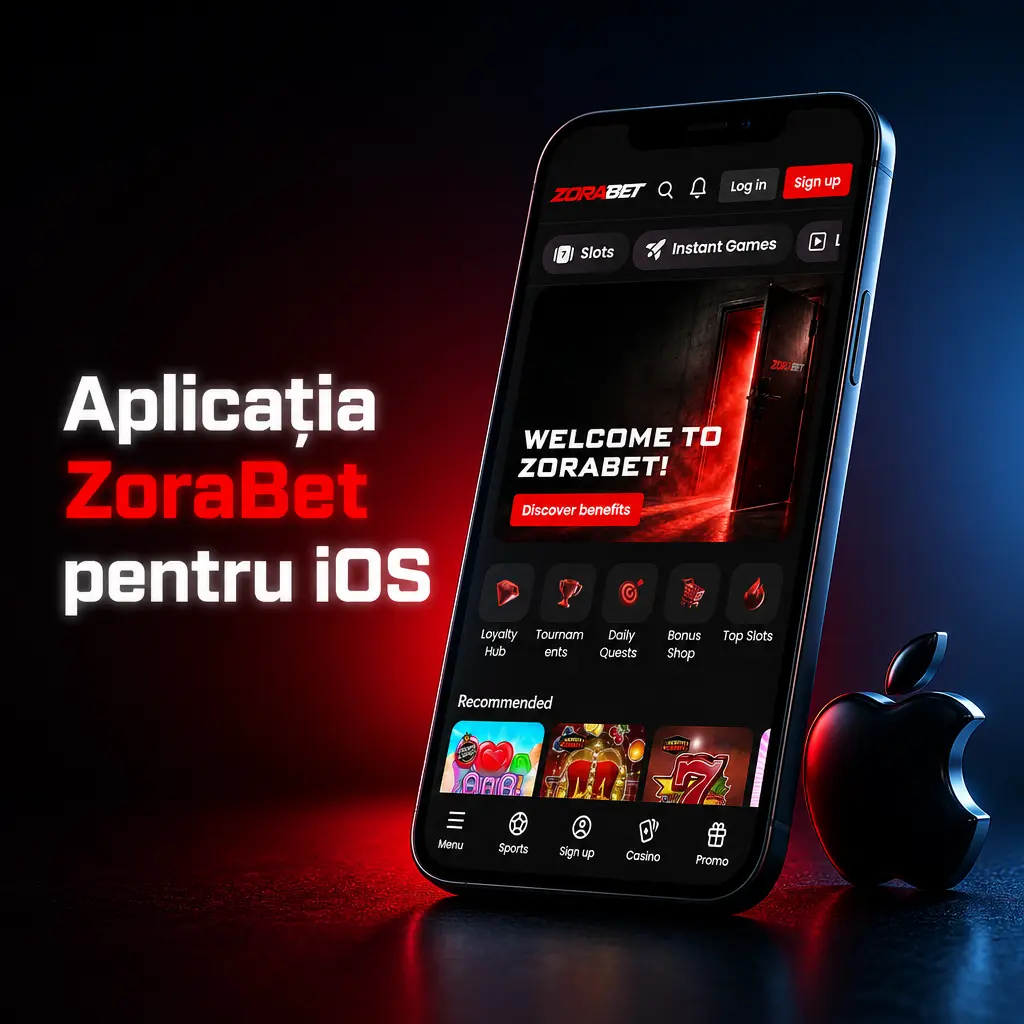 Aplicația ZoraBet pentru iOS pe iPhone și iPad, cu acces la pariuri sportive și cazino live
