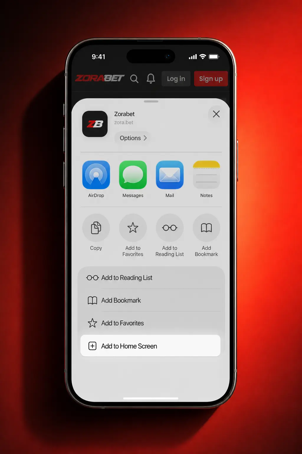 Ghid instalare aplicație ZoraBet iOS pe iPhone prin Safari, adăugare PWA pe ecranul principal