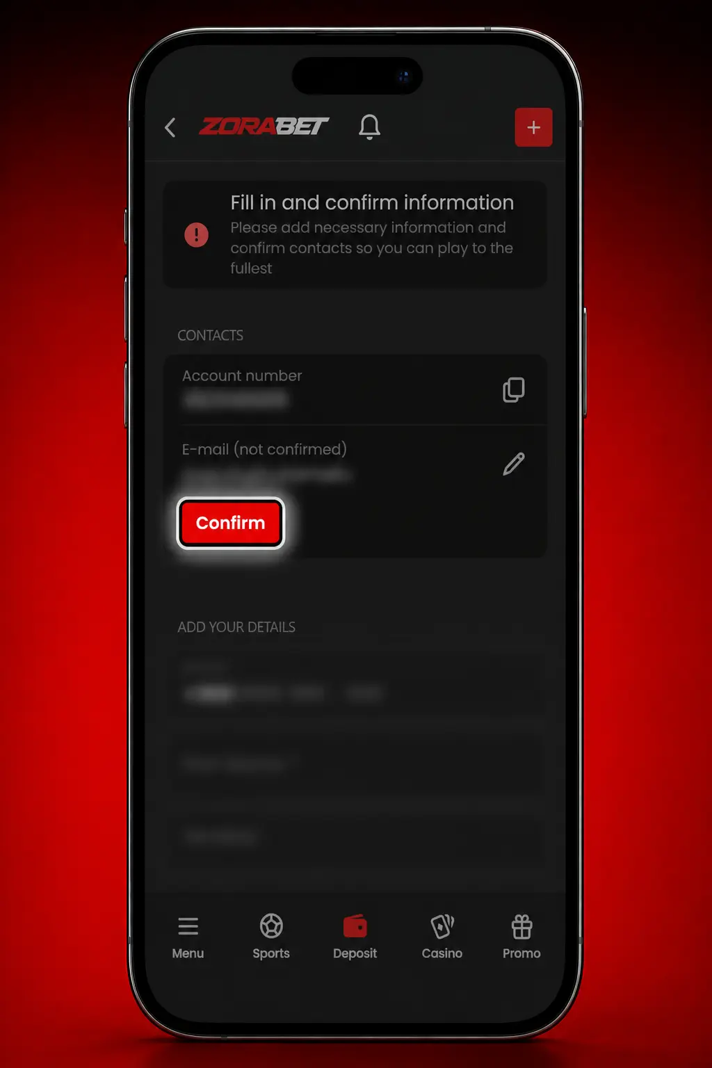 Aplicație mobilă ZoraBet pentru pariuri esports pe Android și iOS, cu acces live și gestionare cont