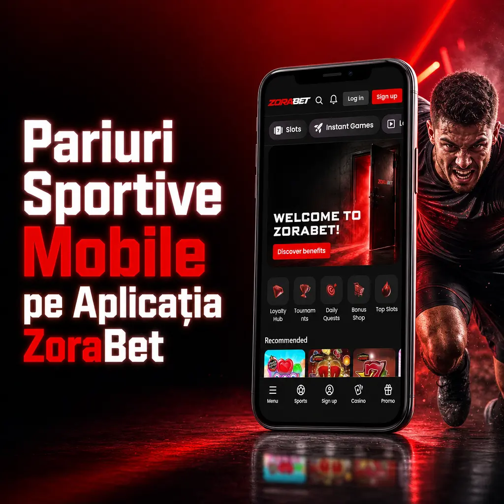 Aplicație mobilă ZoraBet cu pariuri sportive live și pre-meci pe fotbal, tenis, baschet și eSports